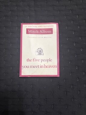 Mitch Albom "The Five People You Meet in Heaven" - White & Pink Cover